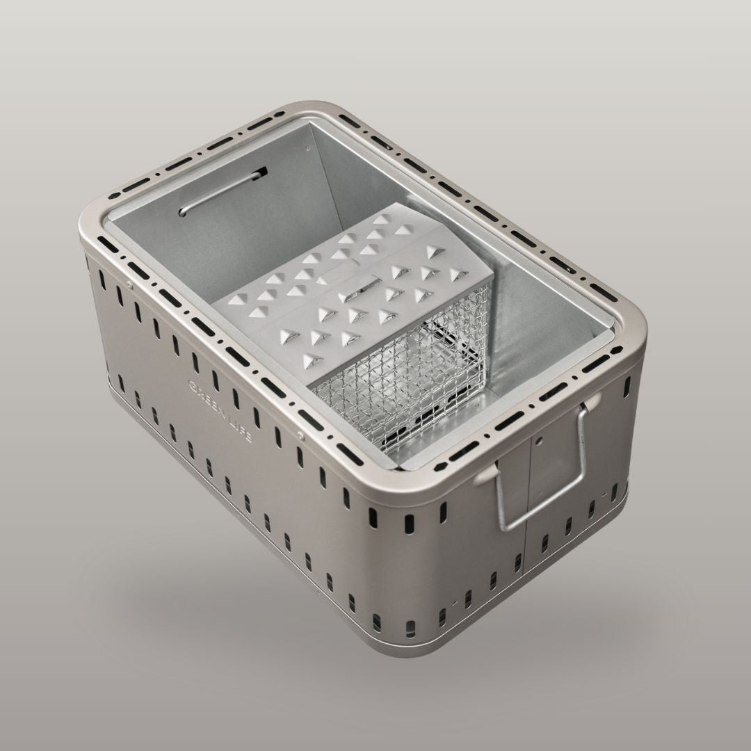 Green Life Tabletop BBQ Grill Double Walled - Light Grey