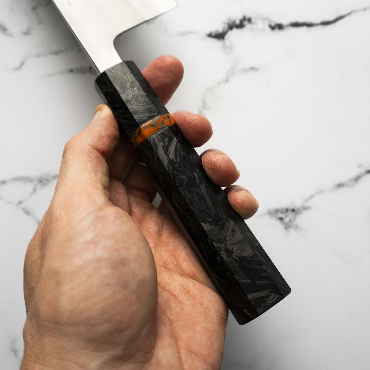 Yoshikane (Hatsukokoro) SKD Nashiji Nakiri 165mm - Carbon Fibre