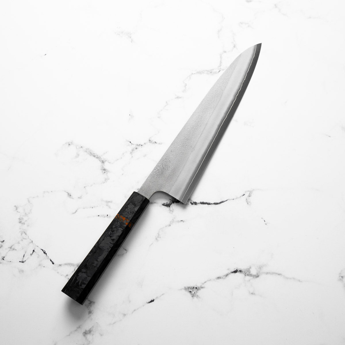 Yoshikane (Hatsukokoro) SKD Nashiji Extra Tall Gyuto 240mm - Carbon Fibre