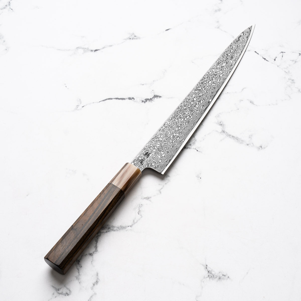 Seido VG10 Kurozome Nickel Damascus Sujihiki 270mm - Persimmon
