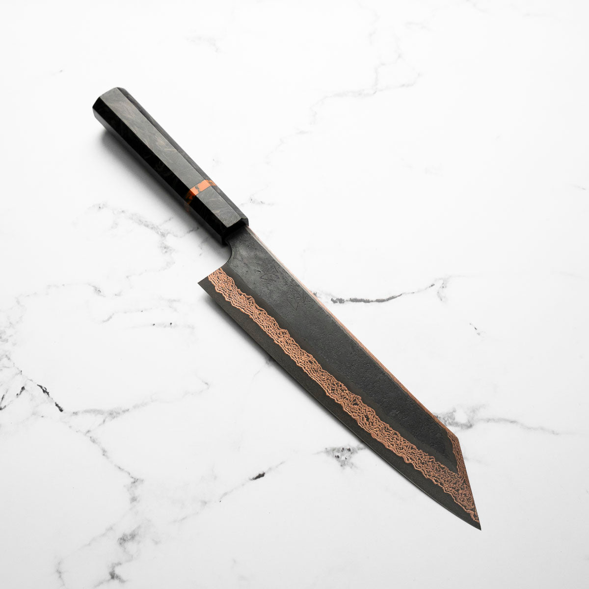 Hatsukokoro Yorokobi SLD Kurouchi Damascus Kiritsuke 240mm - Carbon Fibre