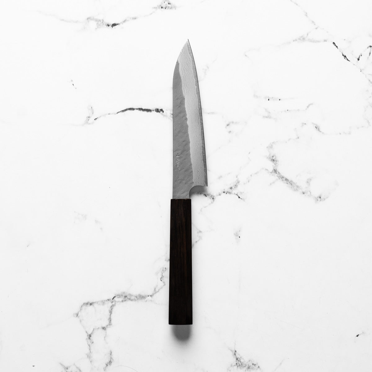 Nigara Hamono VG10 Tsuchime Damascus Petty 150mm - Ebony