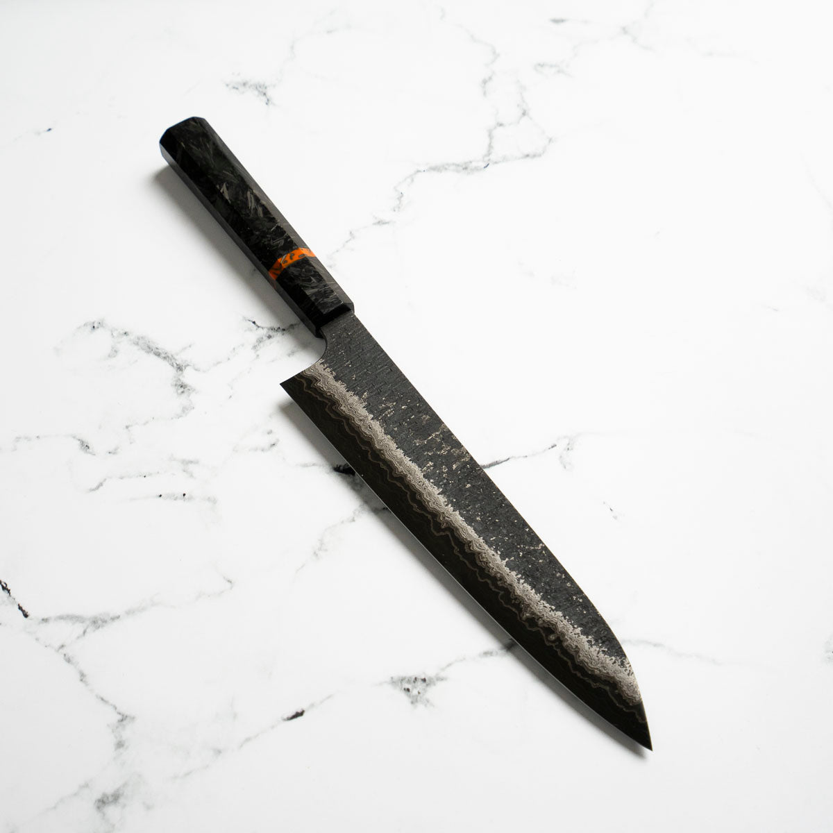 Hatsukokoro Itadaki Blue 2 + White 2 Coreless Kurouchi Tsuchime Gyuto 240mm