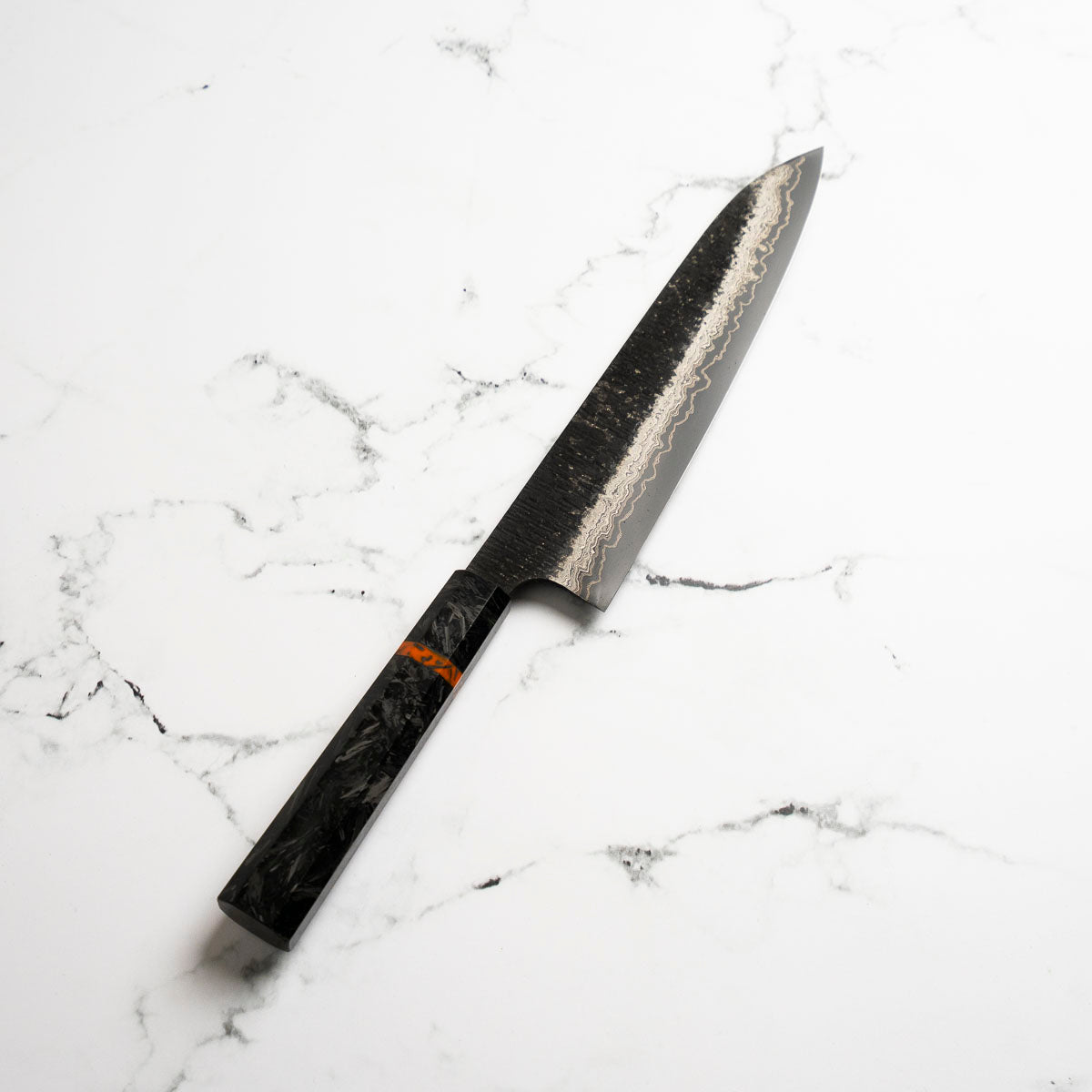 Hatsukokoro Itadaki Blue 2 + White 2 Coreless Kurouchi Tsuchime Gyuto 240mm