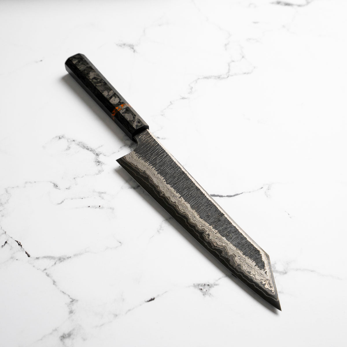 Hatsukokoro Itadaki Blue 2 + White 2 Coreless Kurouchi Tsuchime Kiritsuke Gyuto 240mm