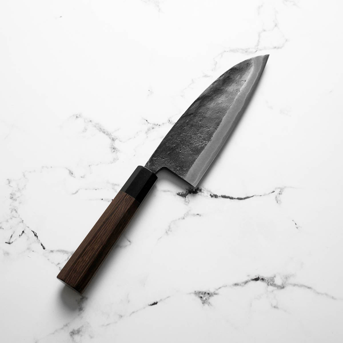 Hatsukokoro Kurokaze Blue 2 Kurouchi Double Bevel Deba 180mm