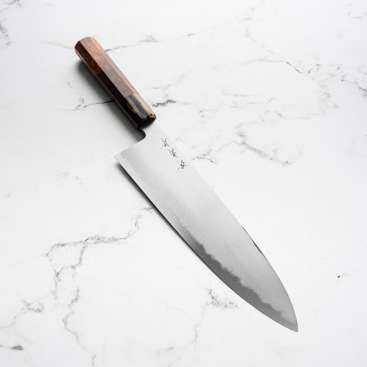 Y.Tanaka x Sakai Kikumori Blue 2 Gyuto 225mm - Siamese Rosewood and Blonde
