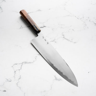 Y.Tanaka x Sakai Kikumori Blue 2 Gyuto 225mm - Siamese Rosewood and Blonde
