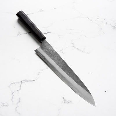 Yoshikane Hamono (Hatsukokoro) SKD Nashiji Gyuto 240mm - Ebony
