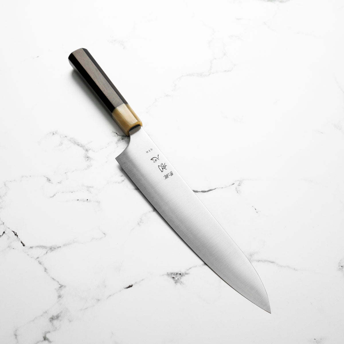 Hatsukokoro Hayabusa Blue Super Gyuto 240mm - Ebony & Blonde