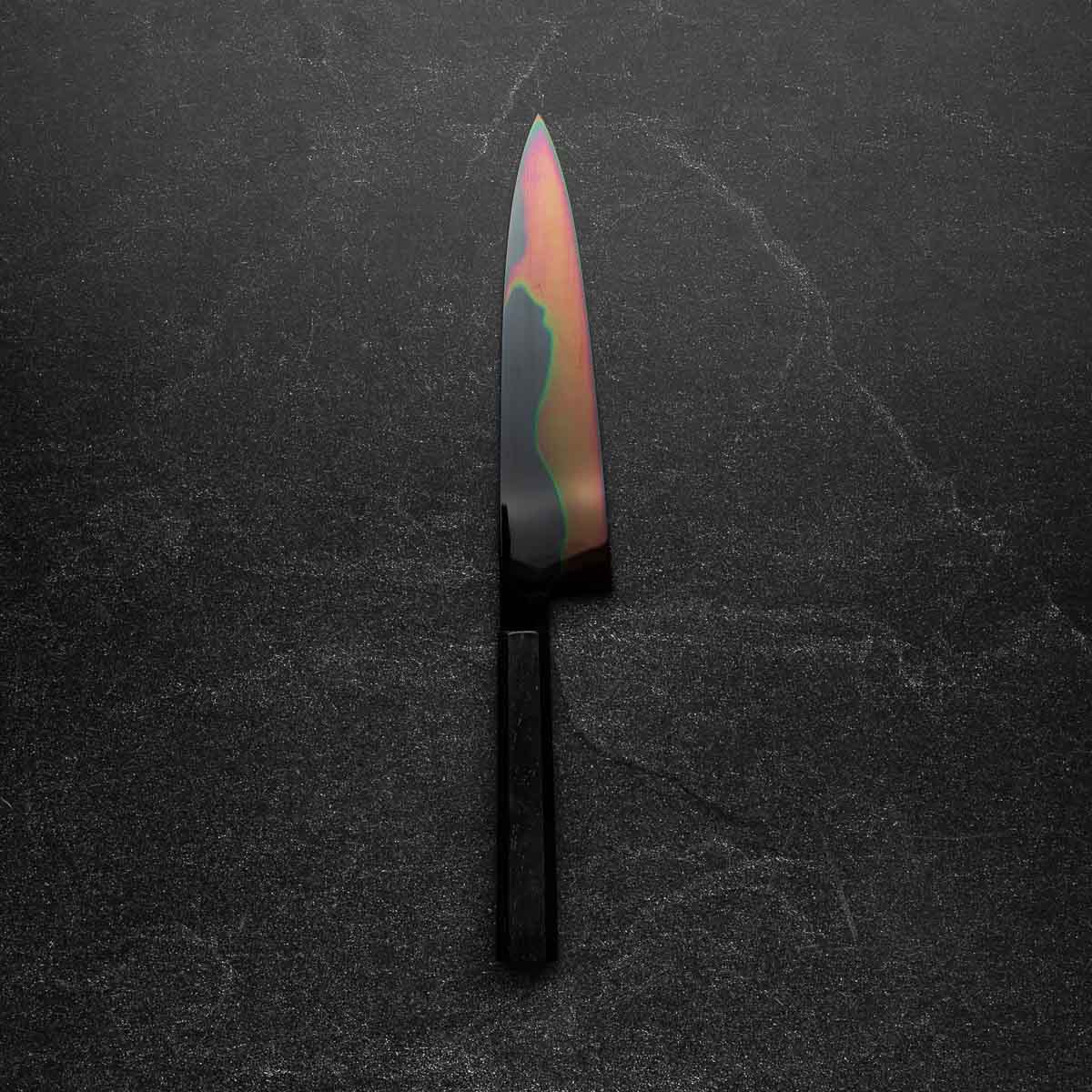 Yoshikazu Ikeda White 1 Honyaki Kachikaeshi Gyuto 210mm - Ebony
