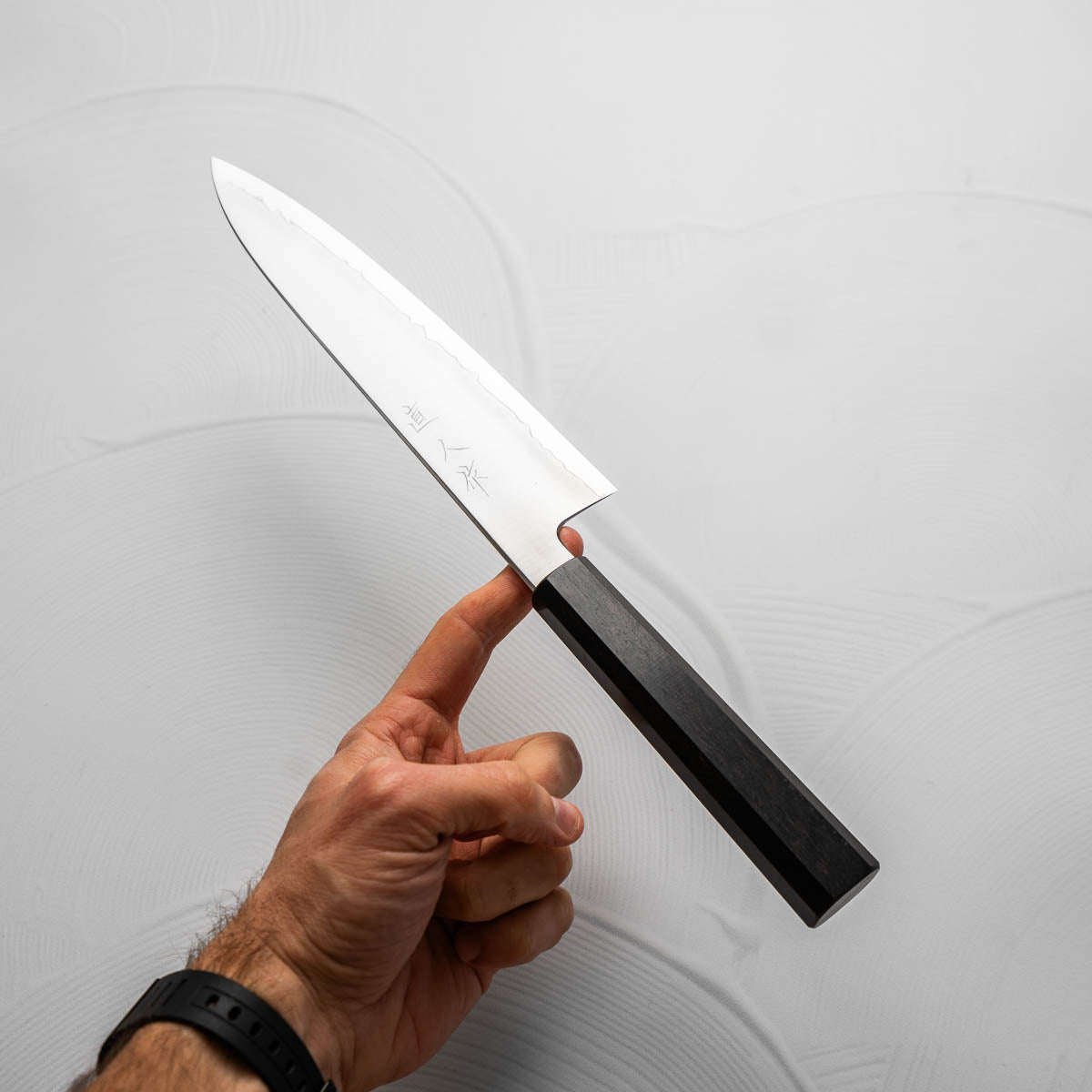 Myojin Riki Seisakusho Cobalt Special Gyuto 210mm w/Saya - Ebony