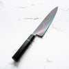 Yoshikazu Ikeda White 1 Honyaki Kachikaeshi Gyuto 240mm - Ebony Turquoise