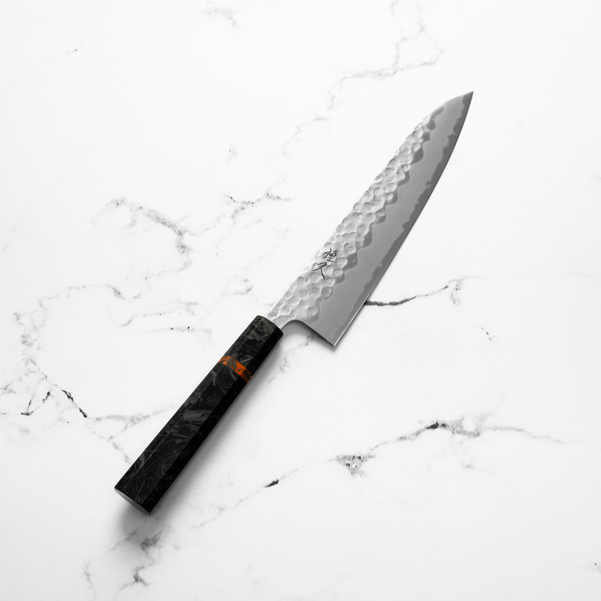 Tsunehisa White 2 SS Clad Tsuchime Gyuto 210mm - Carbon Fibre