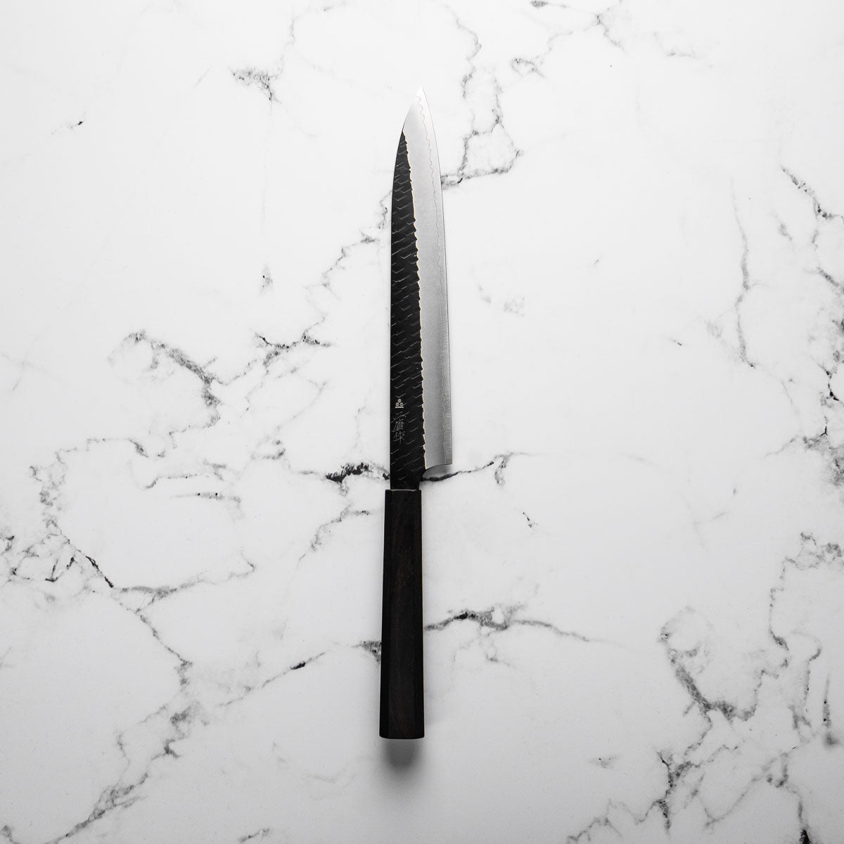 Nigara Hamono SG2 Kurouchi Tsuchime Sujihiki 240mm - Ebony