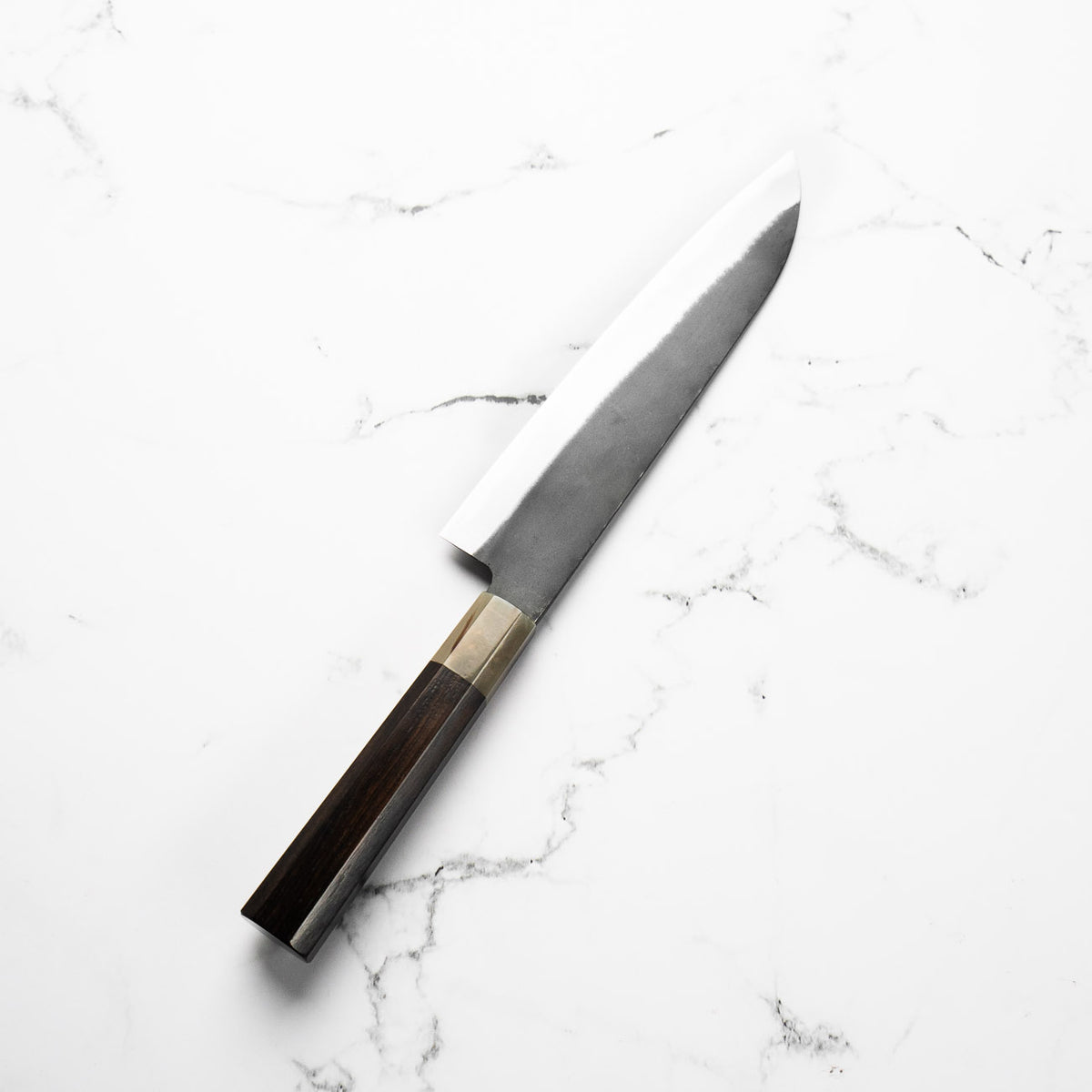 Hatsukokoro Blue 2 Kurouchi Gyuto 210mm - Ebony & Blonde