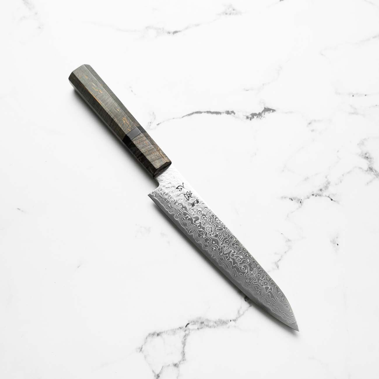 Hatsukokoro Ryuhyo SG2 Damascus Petty 150mm - Dark Maple