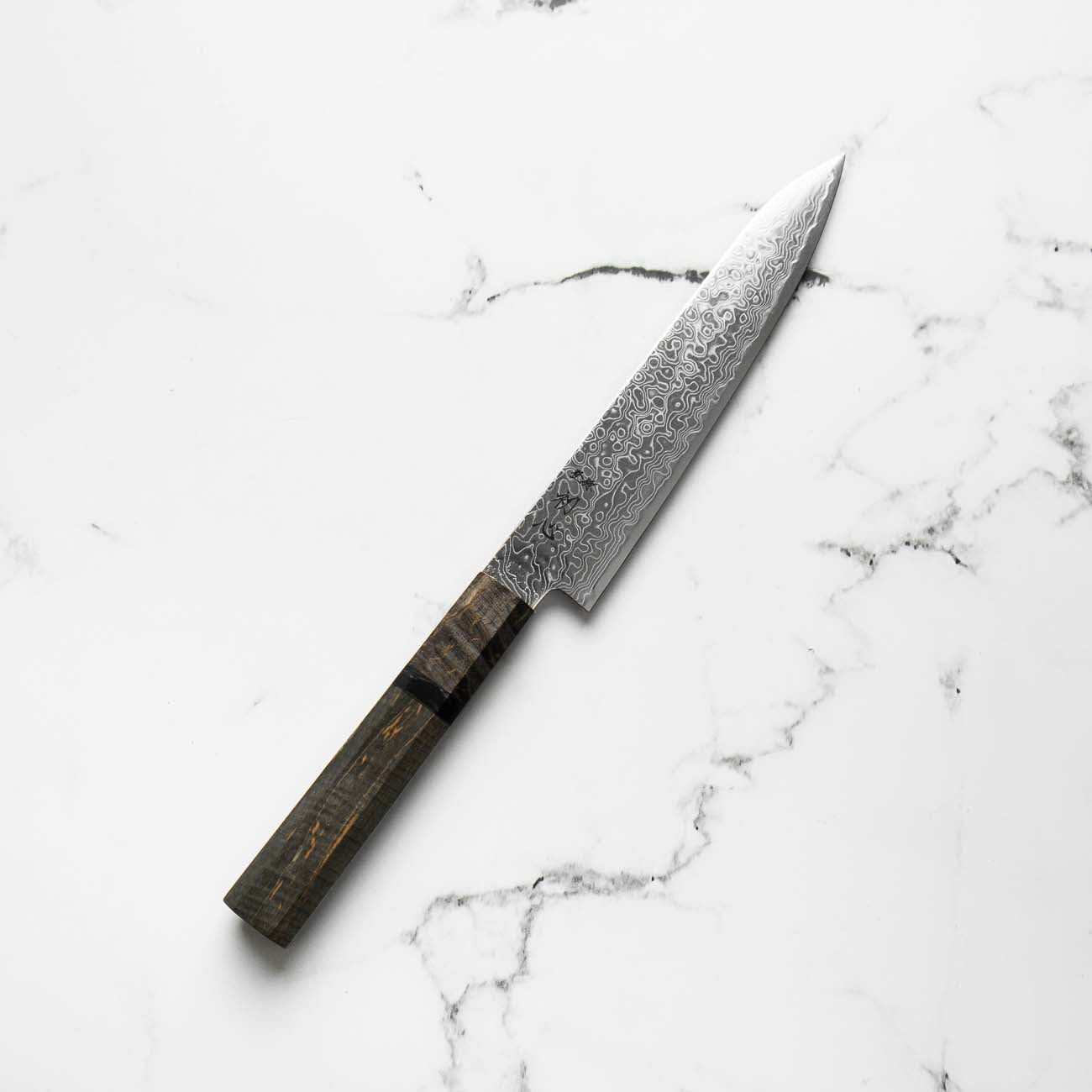 Hatsukokoro Ryuhyo SG2 Damascus Petty 150mm - Dark Maple