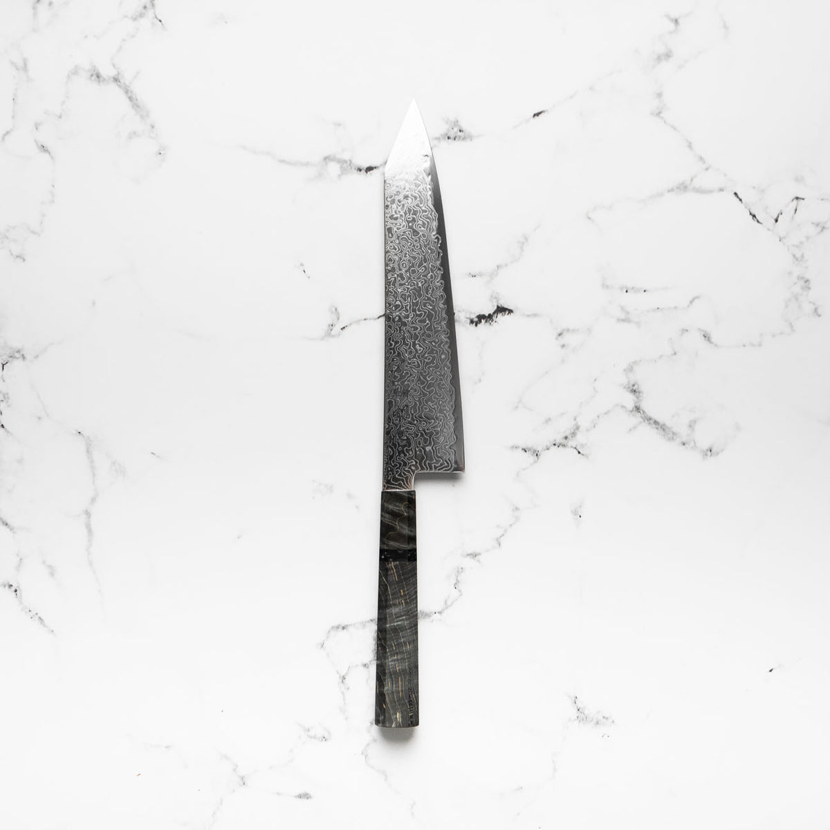 Hatsukokoro Ryuhyo SG2 Damascus Kiritsuke Gyuto 210mm -  Dark Maple