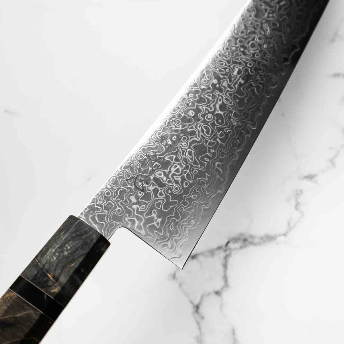 Hatsukokoro Ryuhyo SG2 Damascus Gyuto 240mm - Dark Maple