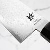 Toshitaka VG10 Damascus Migaki Bunka 180mm - Ebony & Red Spacer