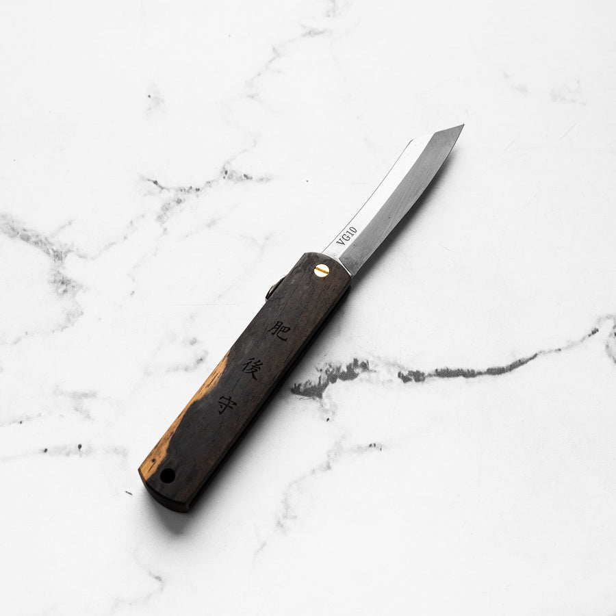 Nagao Kanekoma Higonokami VG10 Custom - Black Persimmon- No 50
