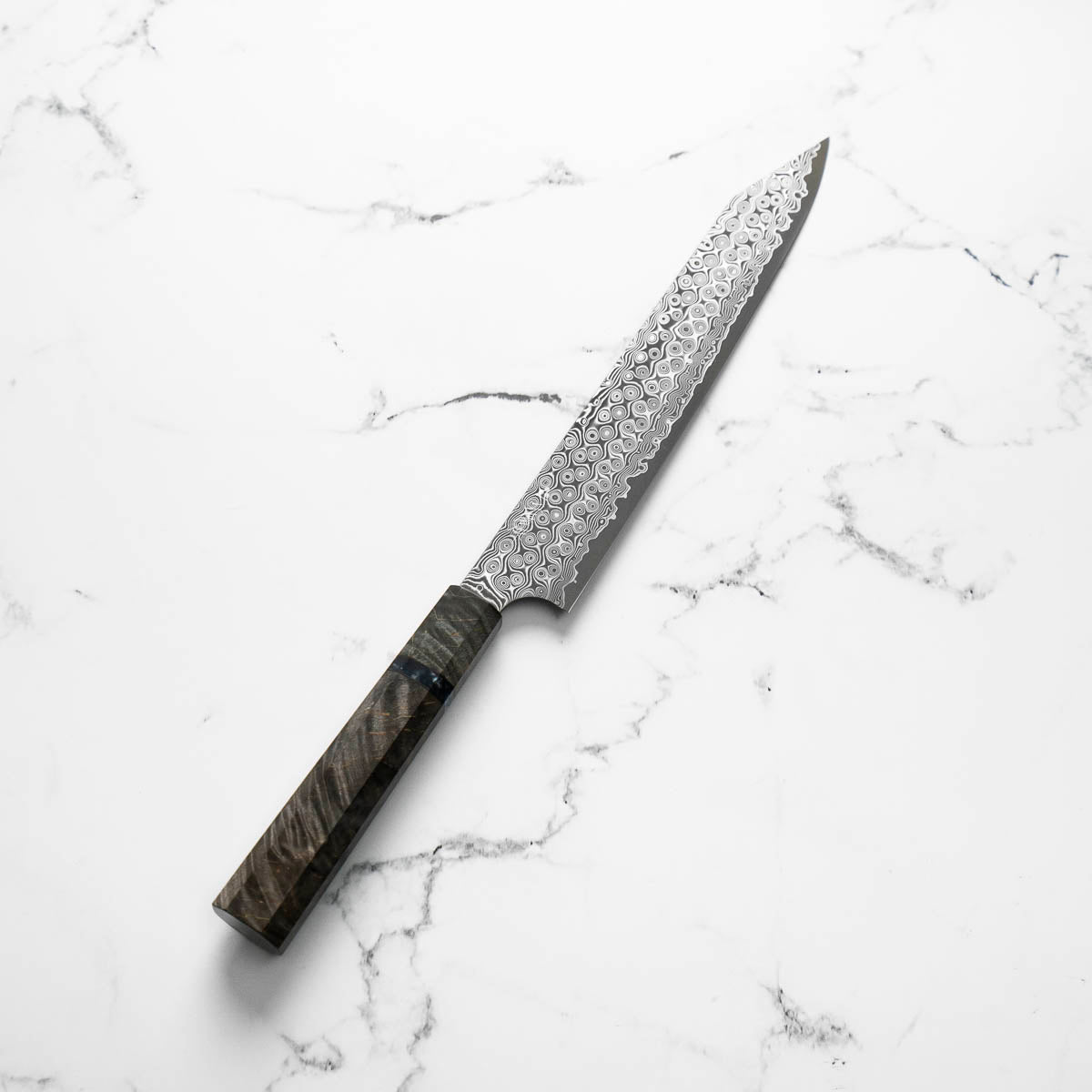 Nigara Hamono SG2 Raindrop Damascus Kiritsuke Sujihiki 255mm