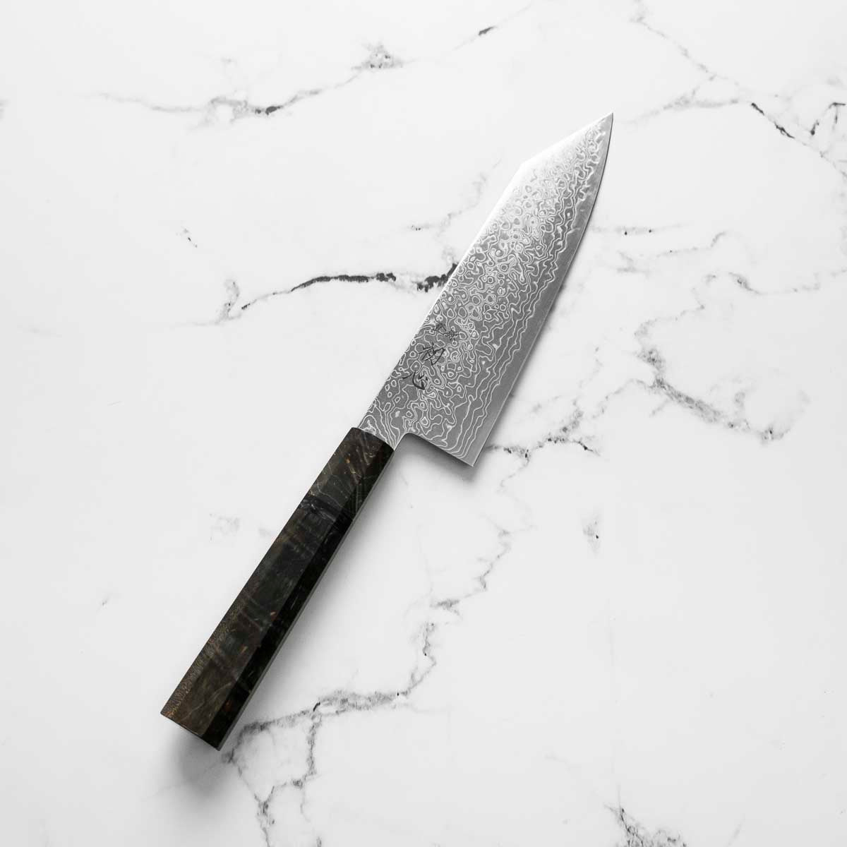 Hatsukokoro Ryuhyo SG2 Damascus Bunka 180mm - Dark Maple