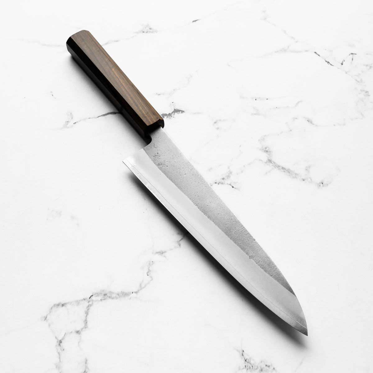 Yoshikane Hamono (Hatsukokoro) SKD Nashiji Stainless Clad Gyuto 210mm - Bubinga