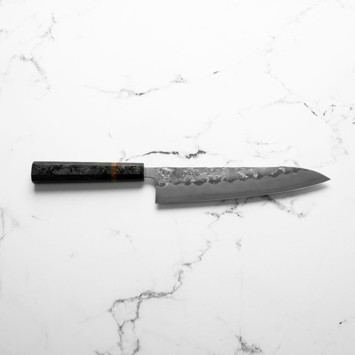 Tsunehisa Ginsan Nashiji Gyuto 210mm - Carbon Fibre