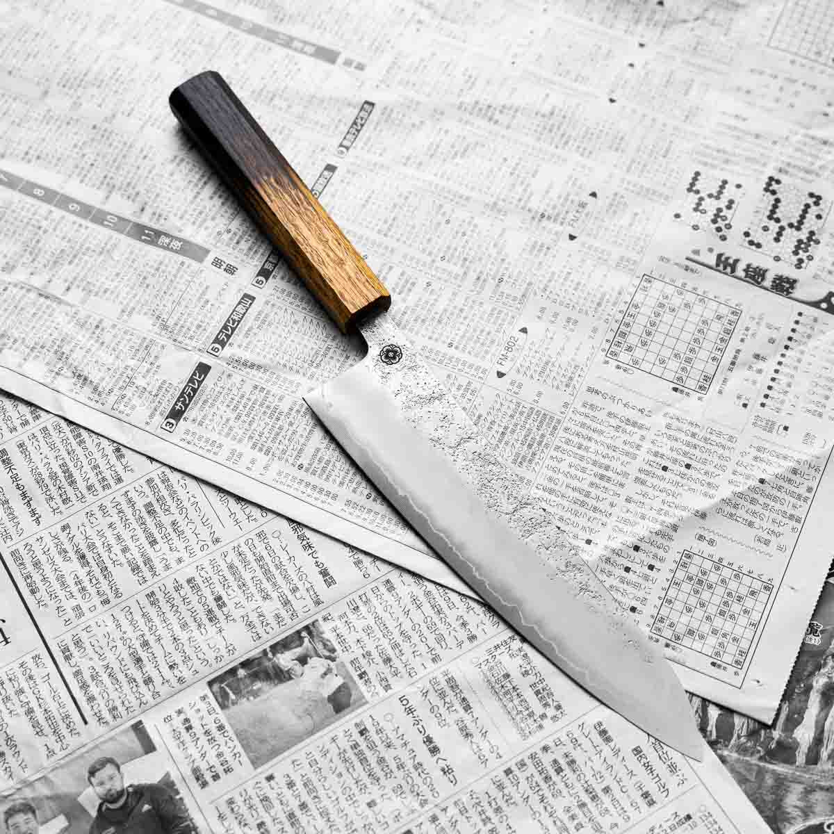 Hajimaru Ginsan Nashiji Gyuto 210mm - Burnt Oak