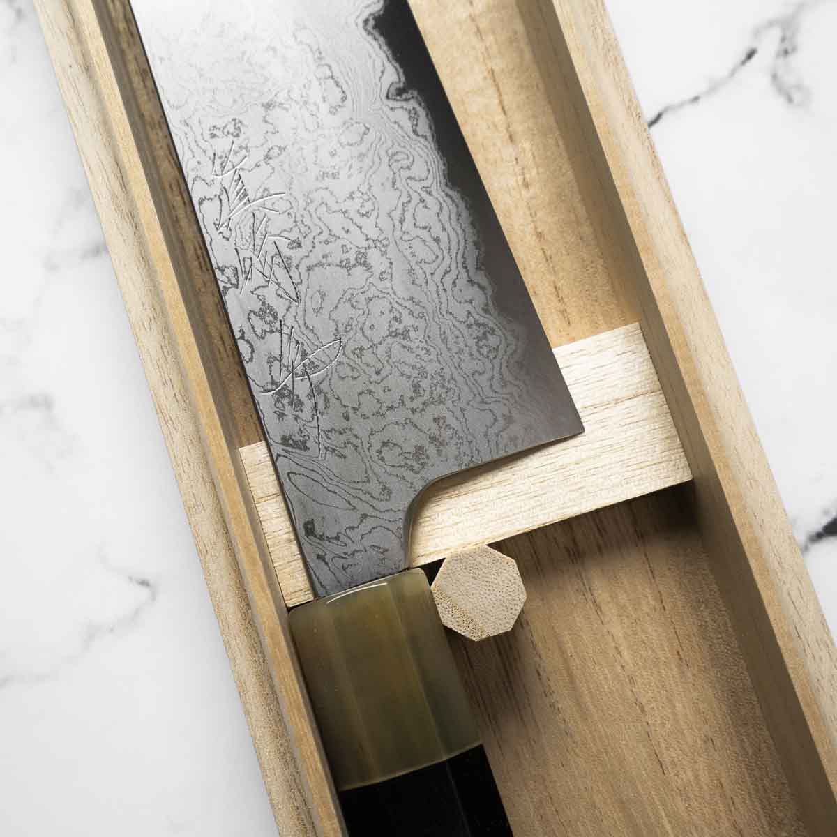 Mazaki Blue 2 Hon-Sanmai Damascus Gyuto 240mm