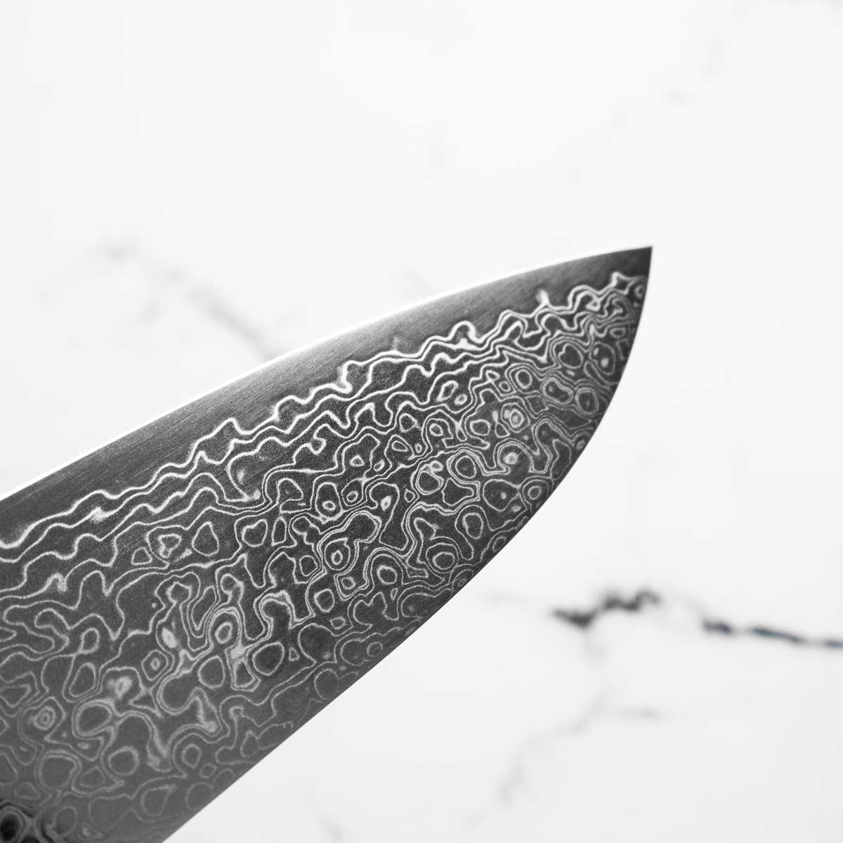 Hatsukokoro Ryuhyo SG2 Damascus Santoku 180mm -  Dark Maple