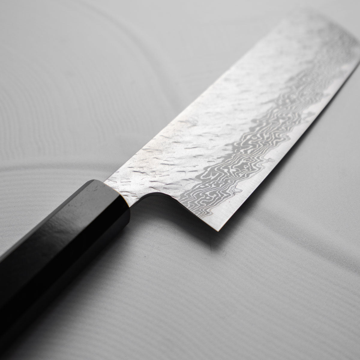 Nigara Hamono VG10 Tsuchime Damascus Nakiri 165mm