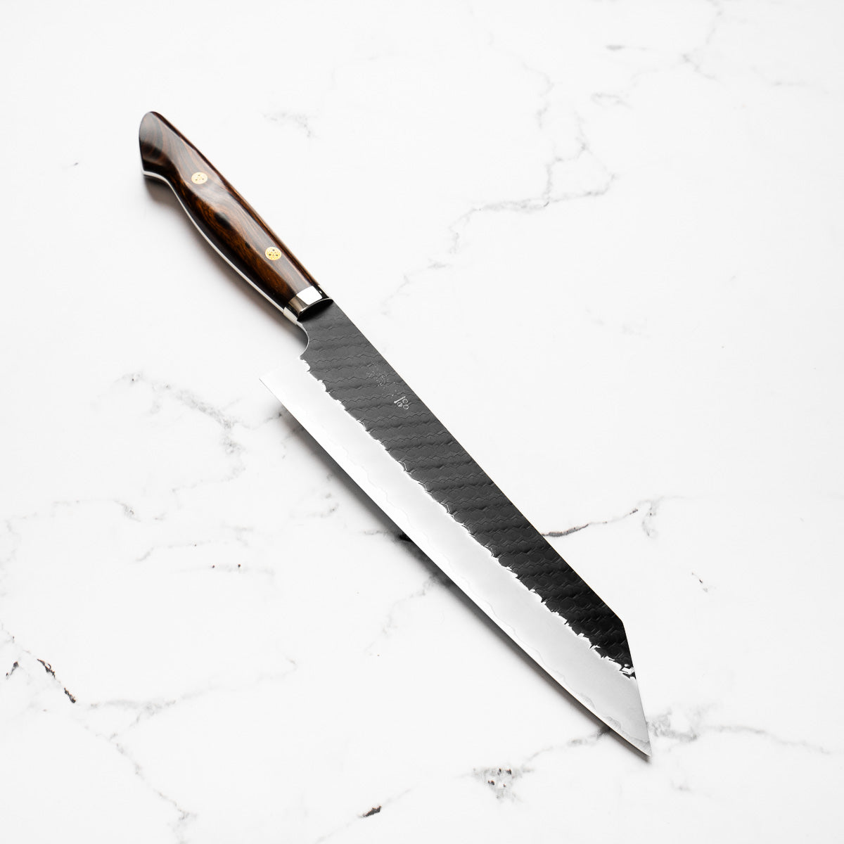 Nigara Hamono SG2 Kurouchi Tsuchime Kiritsuke 240mm - Western Ironwood