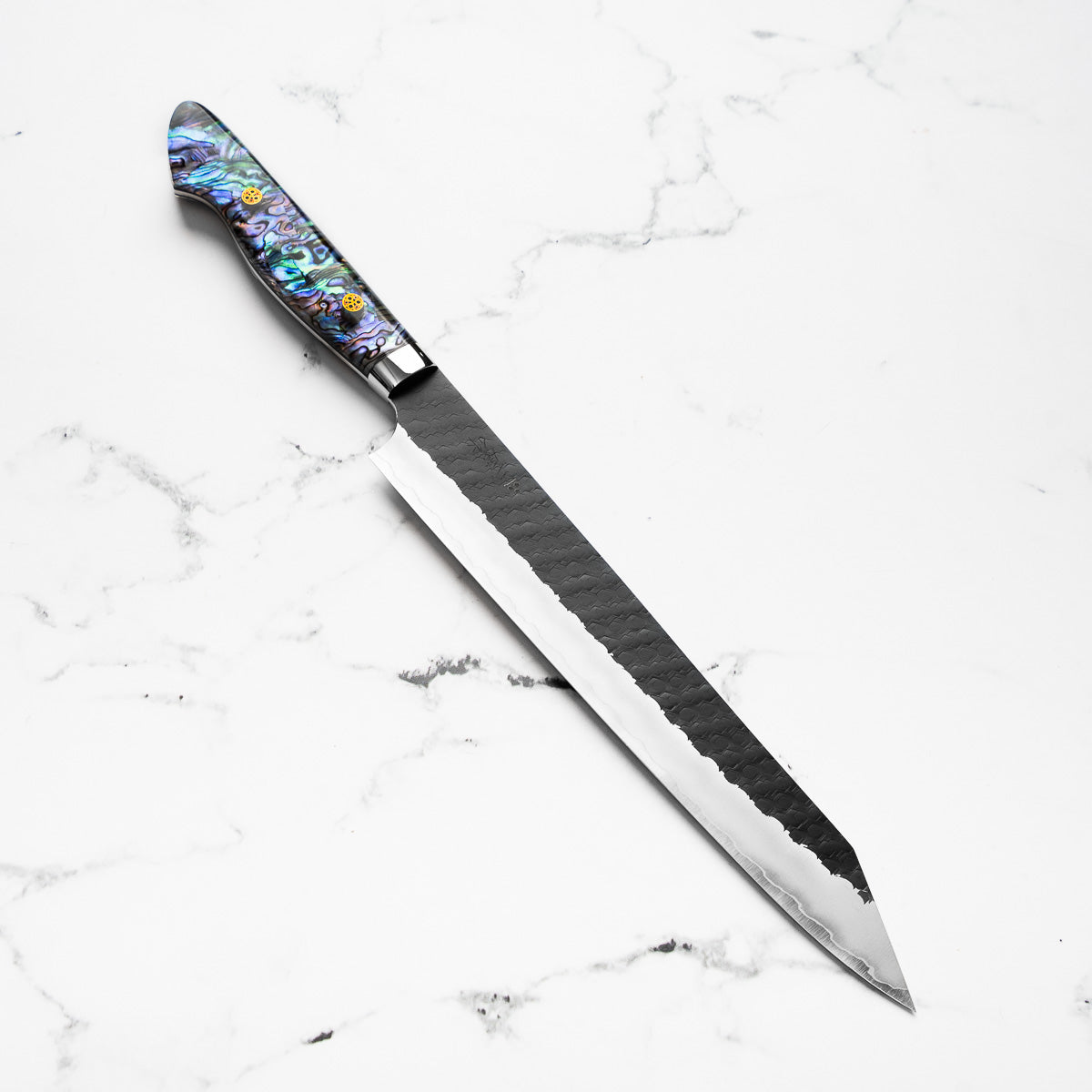 Nigara Hamono SG2 Kurouchi Tsuchime Kiritsuke Sujihiki 255mm - Abalone