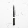 Sakai Kikumori Blue Super Kurouchi Petty 135mm - Dyed Maple w/White Stripe