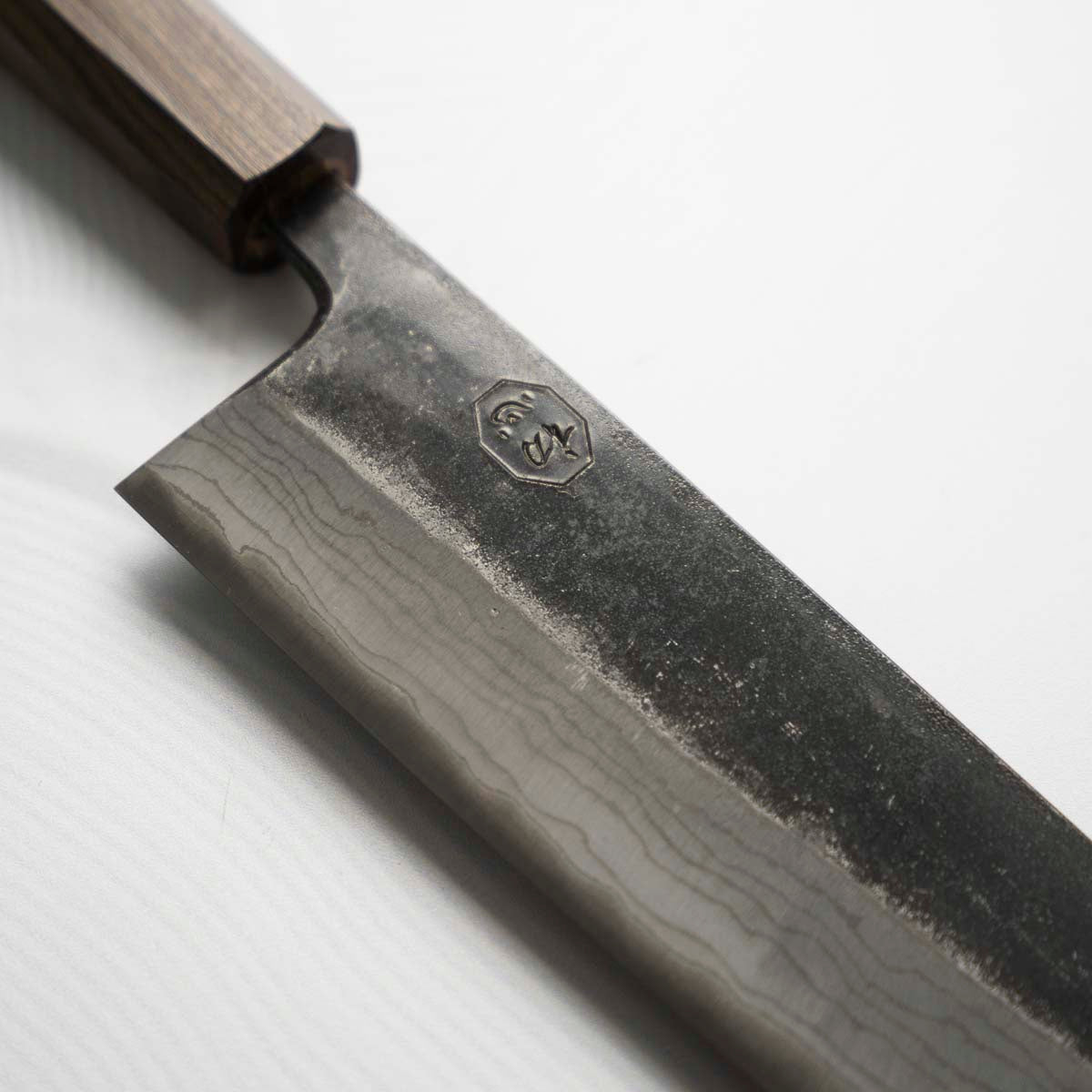 Hatsukokoro Kumokage Blue 2 Kurouchi Damascus Gyuto 210mm
