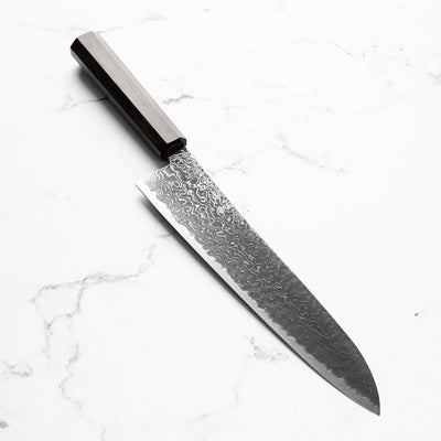 Hatsukokoro Ryuhyo Kurozome SG2 Damascus Gyuto 240mm - Mono Ebony