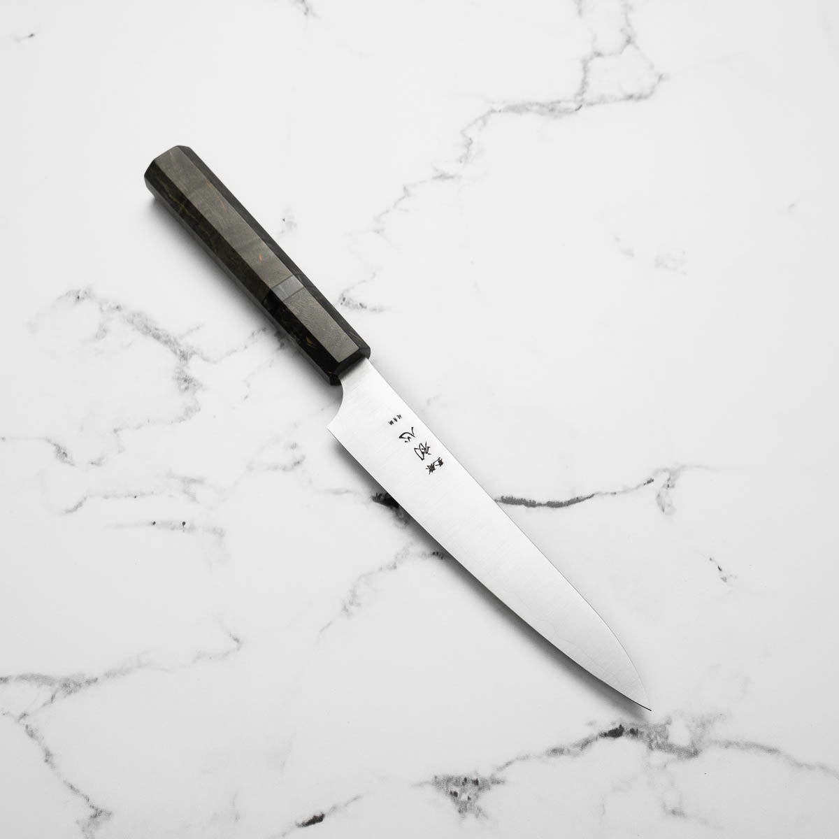 Hatsukokoro Hayabusa Blue Super Petty 150mm - Dark Maple