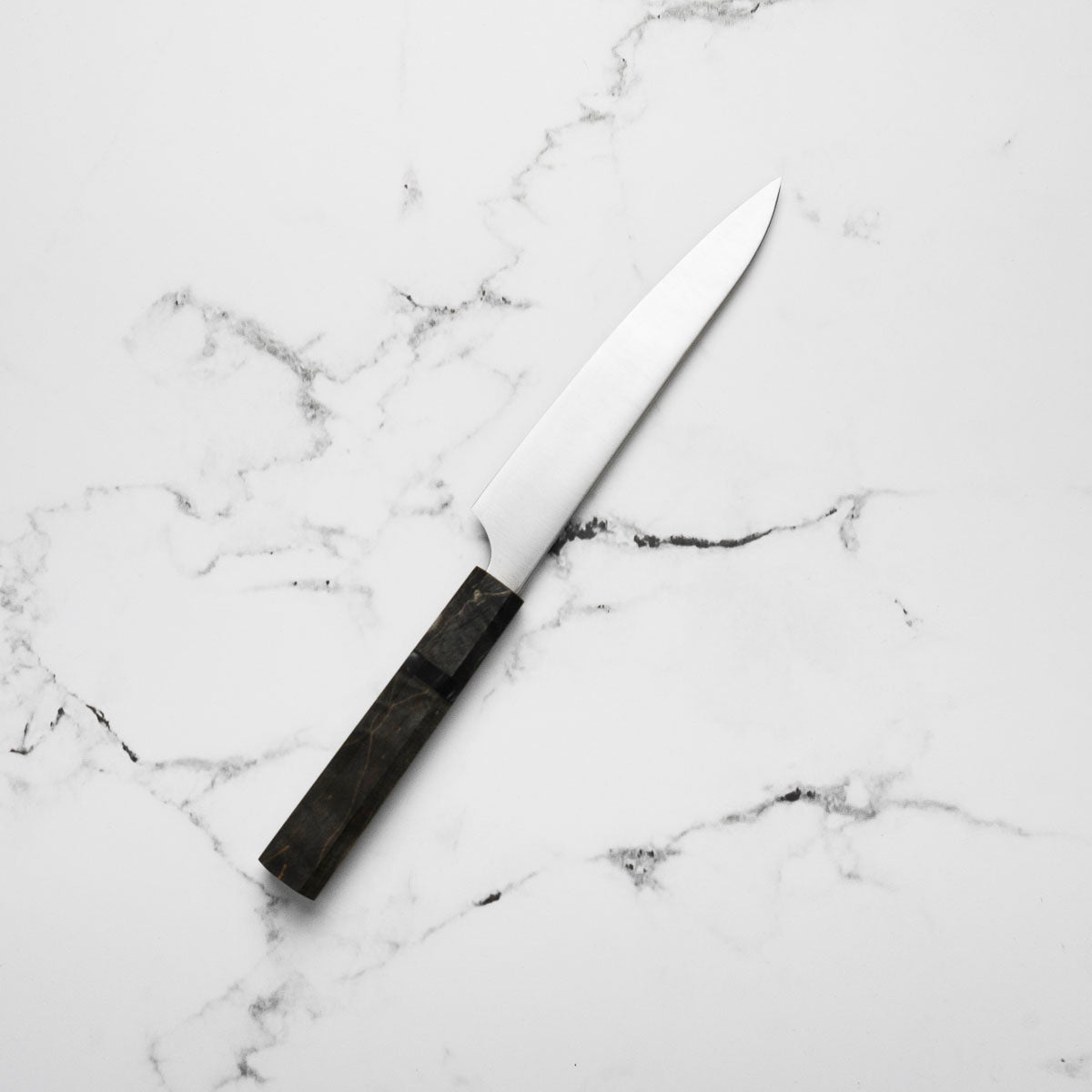 Hatsukokoro Hayabusa Blue Super Petty 150mm - Dark Maple