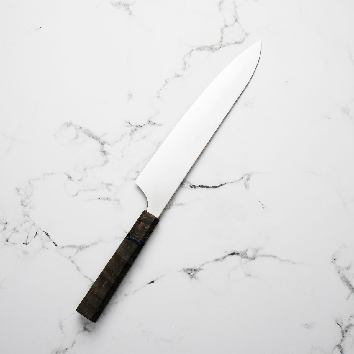 Hatsukokoro Hayabusa Blue Super Gyuto 240mm - Dark Maple