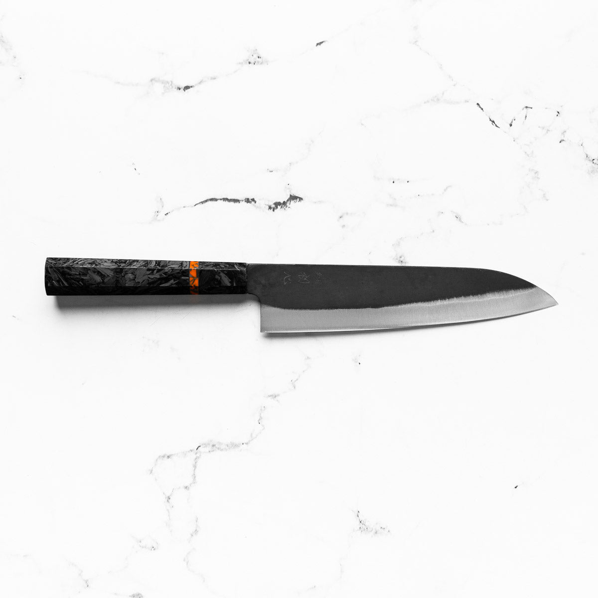 Hatsukokoro Blue 2 Kurouchi Gyuto 210mm - Carbon Fibre