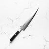 Mcusta Zanmai "Hybrid" VG10 Sujihiki 270mm - angled view