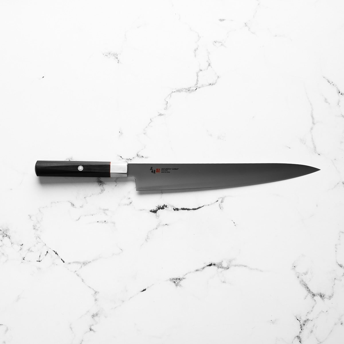 Mcusta Zanmai "Hybrid" VG10 Sujihiki 270mm - handle detail