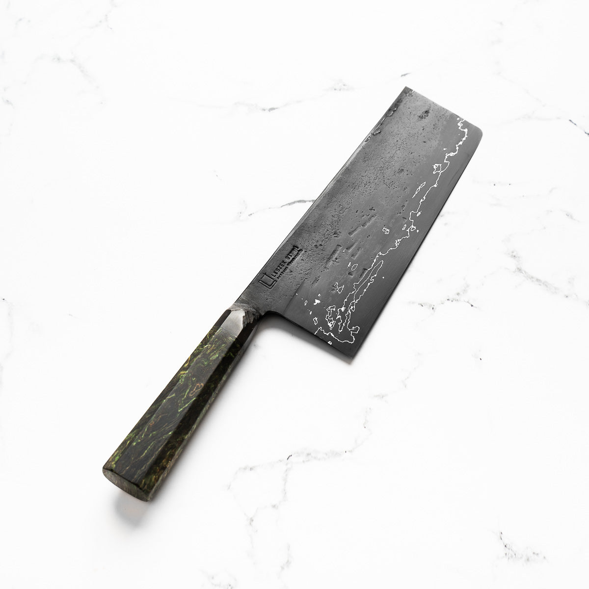 Leszek Sikoń San Mai Tallboy Nakiri 210 - Green Hemp