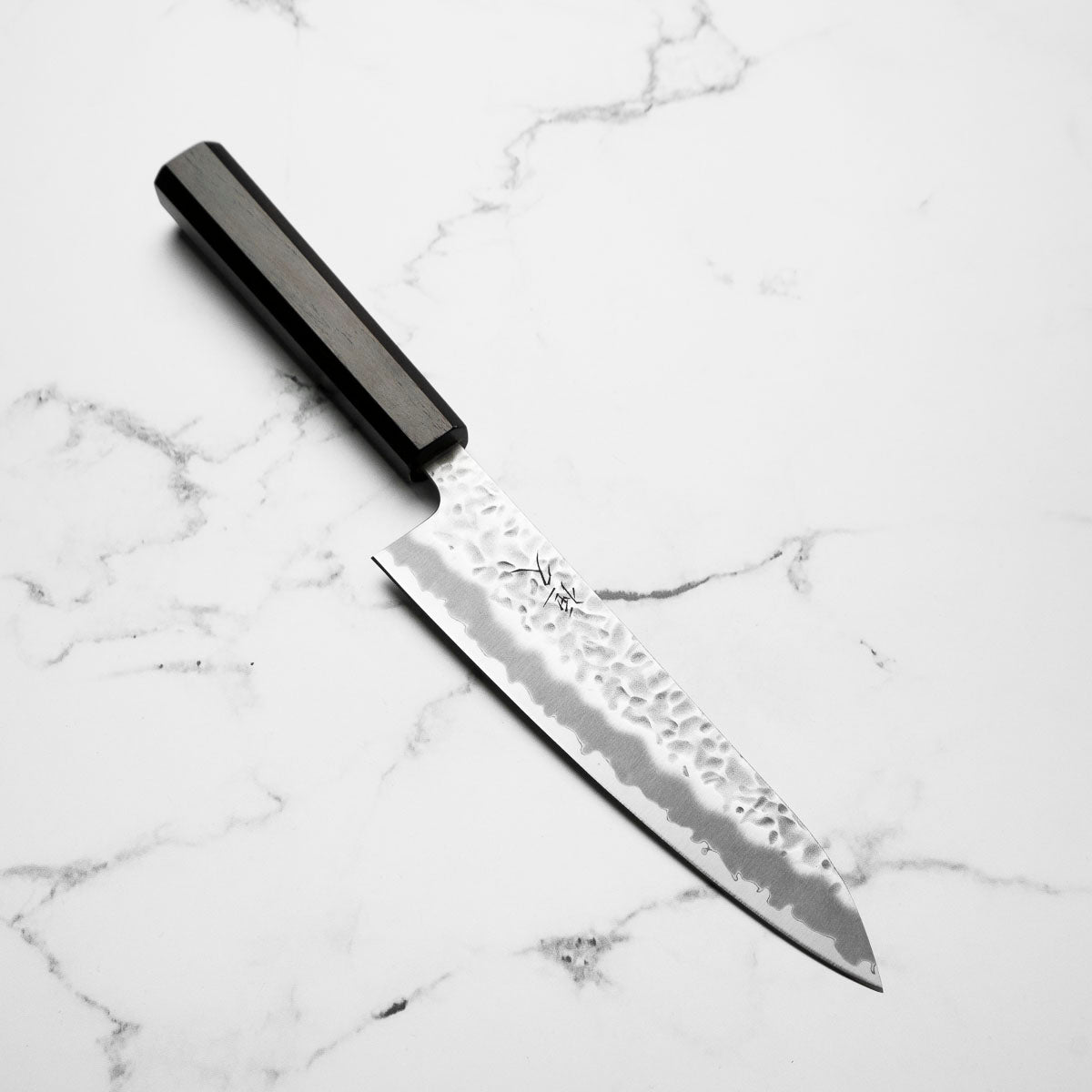 Tsunehisa White 2 Stainless Clad Tsuchime Gyuto 180mm - Ebony