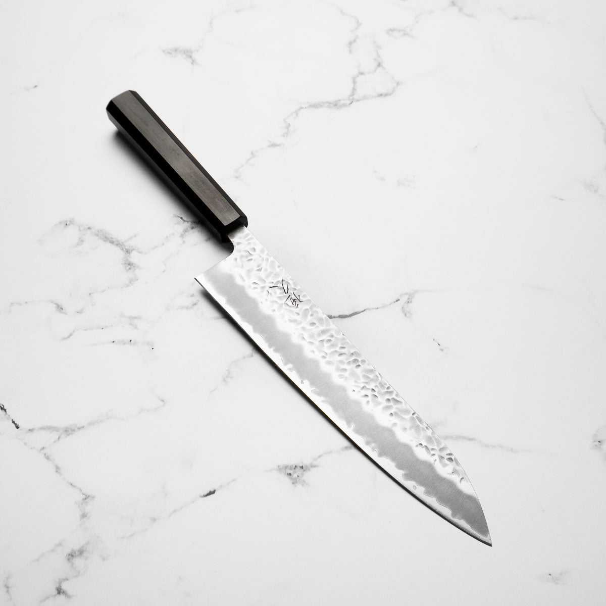 Tsunehisa White 1 Stainless Clad Tsuchime Gyuto 240mm - Ebony