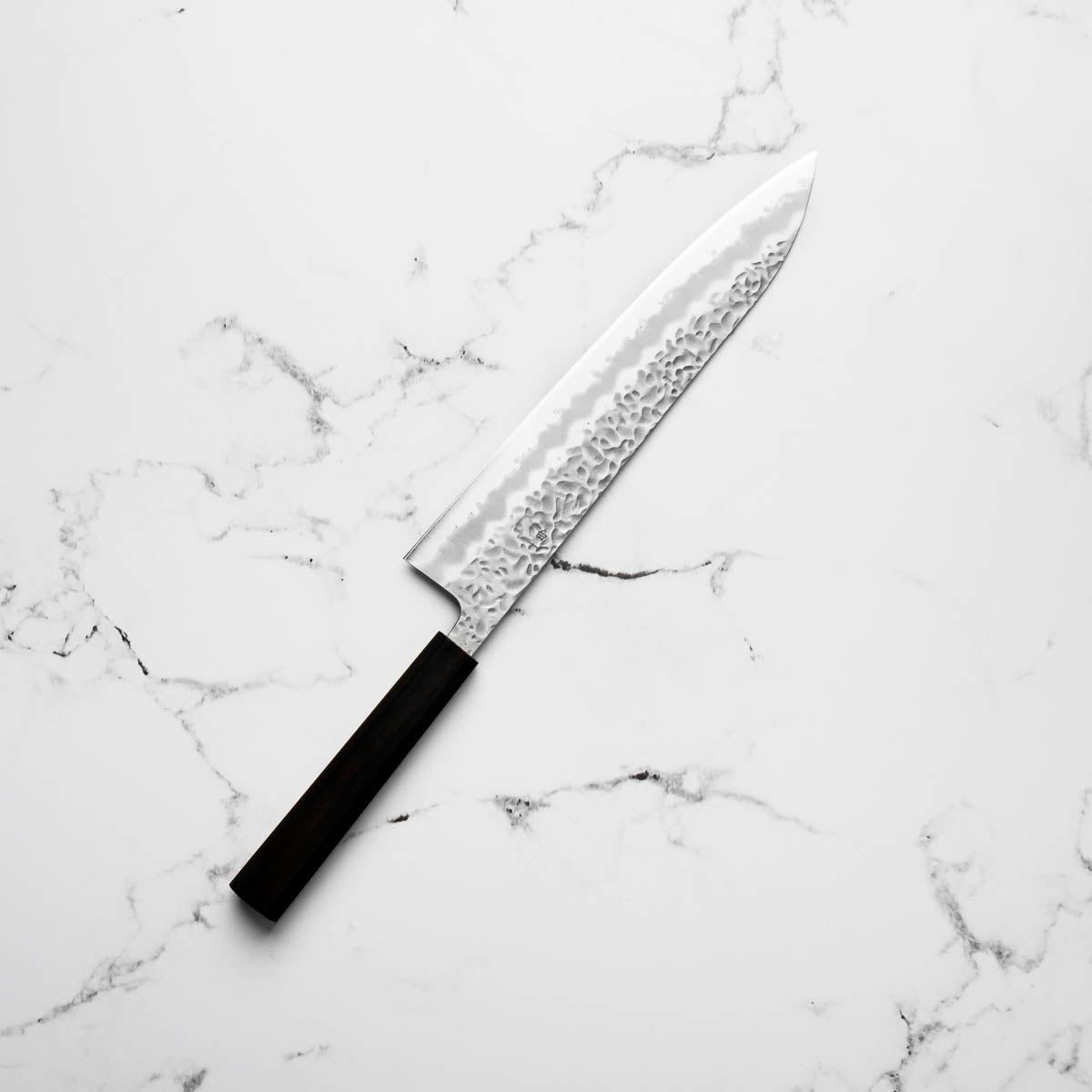 Tsunehisa White 1 Stainless Clad Tsuchime Gyuto 240mm - Ebony