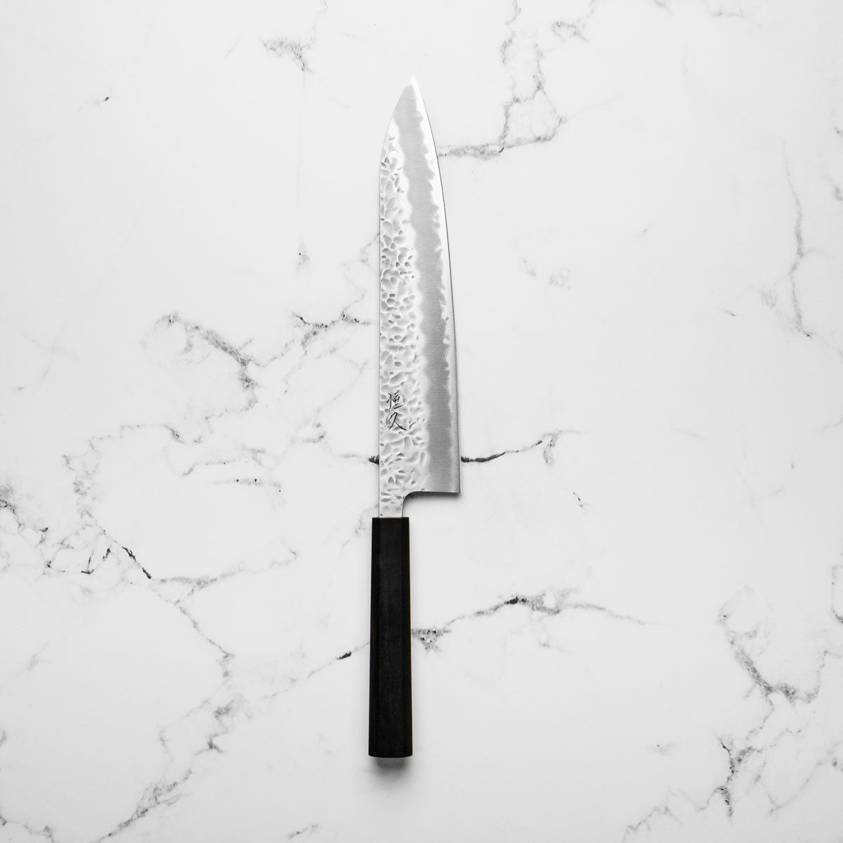 Tsunehisa White 1 Stainless Clad Tsuchime Gyuto 240mm - Ebony